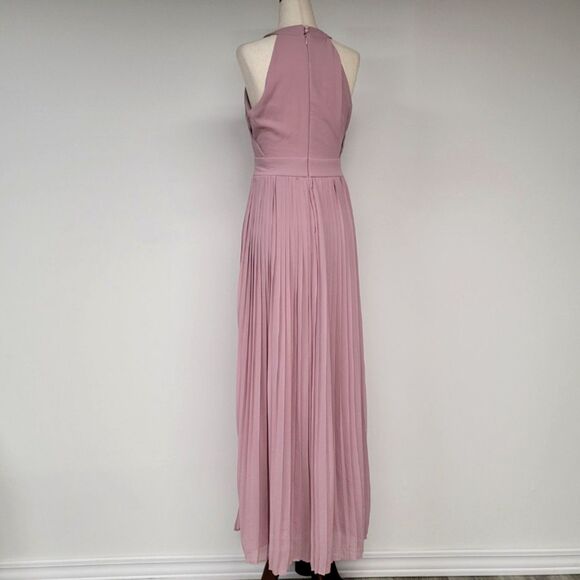 TFNC Berni Pale Mauve Dusty Rose Maxi Dress UK Size 10 US Size 6 - Picture 5 of 11